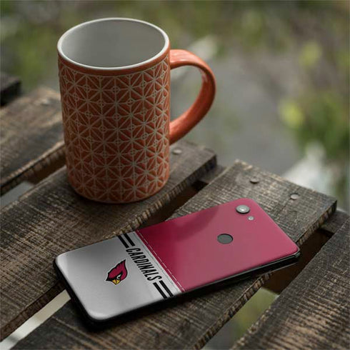 NFL Arizona Cardinals White Striped Google Pixel 3a XL Skin